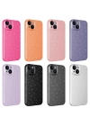 Apple iPhone 14 Kılıf Kamera Korumalı Simli Lüks Zore Koton Kapak
