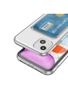 Apple iPhone 14 Kılıf Kartlıklı Şeffaf Zore Setra Clear Silikon Kapak
