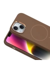 Apple iPhone 14 Kılıf M-Safe Şarj Özellikli Metal Kamera Çerçeveli Zore Edi Silikon Kapak