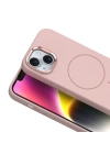 Apple iPhone 14 Kılıf M-Safe Şarj Özellikli Metal Kamera Çerçeveli Zore Edi Silikon Kapak