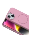 Apple iPhone 14 Kılıf M-Safe Şarj Özellikli Metal Kamera Çerçeveli Zore Edi Silikon Kapak