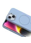 Apple iPhone 14 Kılıf M-Safe Şarj Özellikli Metal Kamera Çerçeveli Zore Edi Silikon Kapak