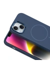 Apple iPhone 14 Kılıf M-Safe Şarj Özellikli Metal Kamera Çerçeveli Zore Edi Silikon Kapak