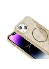 Apple iPhone 14 Kılıf M-safe Şarj Özellikli Parlayan Simli Zore Okso Kapak