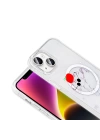 Apple iPhone 14 Kılıf M-Safe Şarj Özellikli Şeffaf Zore Folk Sert Kapak