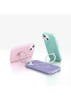 Apple iPhone 14 Kılıf M-safe Şarj Özellikli Standlı Zore Samara Kapak
