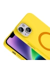 Apple iPhone 14 Kılıf M-Safe Şarj Özellikli Zore Aris Silikon Kapak