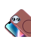 Apple iPhone 14 Kılıf M-Safe Şarj Özellikli Zore Lora PC Kapak