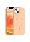 Apple iPhone 14 Kılıf M-safe Şarj Özellikli Zore Ruby Sert Kapak