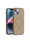 Apple iPhone 14 Kılıf M-safe Şarj Özellikli Zore Tea Kapak