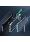 Apple iPhone 14 Kılıf Standlı Şeffaf Silikon Zore L-Stand Kapak