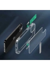 Apple iPhone 14 Kılıf Standlı Şeffaf Silikon Zore L-Stand Kapak