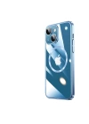 Apple iPhone 14 Kılıf Wireless Şarj Özellikli Sert PC Zore Riksos M-safe Kapak