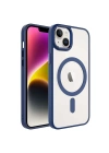 Apple iPhone 14 Kılıf Wireless Şarj Özellikli Zore Krom M-safe Silikon Kapak