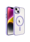 Apple iPhone 14 Kılıf Wireless Şarj Özellikli Zore Krom M-safe Silikon Kapak
