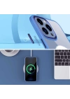 Apple iPhone 14 Kılıf Wireless Şarj Özellikli Zore Krom M-safe Silikon Kapak