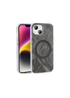 Apple iPhone 14 Plus Kılıf M-safe Şarj Özellikli Fırça Boya Desenli Zore Palet Kapak