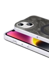 Apple iPhone 14 Plus Kılıf M-safe Şarj Özellikli Fırça Boya Desenli Zore Palet Kapak