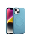 Apple iPhone 14 Plus Kılıf PU Deri M-safe Wireless Şarj Özellikli Zore Derix Kapak
