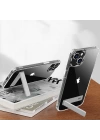 Apple iPhone 14 Plus Kılıf Standlı Şeffaf Silikon Zore L-Stand Kapak