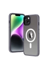 Apple iPhone 14 Plus Kılıf Wireless Şarj Özellikli Zore Hibrit M-safe Kapak