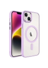 Apple iPhone 14 Plus Kılıf Wireless Şarj Özellikli Zore Krom M-safe Silikon Kapak