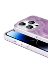 Apple iPhone 14 Pro Kılıf M-safe Şarj Özellikli Fırça Boya Desenli Zore Palet Kapak