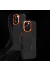 Apple iPhone 14 Pro Kılıf M-safe Şarj Özellikli Karbon Fiber Görünümlü Zore Kamp Kapak