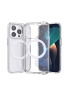 Apple iPhone 14 Pro Kılıf M-safe Şarj Özellikli Parlayan Simli Saydam Renkli Zore Allstar Kapak