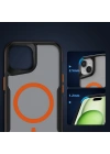 Apple iPhone 14 Pro Kılıf M-safe Şarj Özellikli Renkli Kenar Airbag Şeritli Zore Lamer Kapak