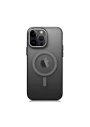 Apple iPhone 14 Pro Kılıf M-safe Şarj Özellikli Buzlu Sert PC Zore Tuval Kapak