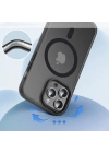 Apple iPhone 14 Pro Kılıf Mat Arka Yüzey Wireless Şarj Özellikli Zore Locik Kapak