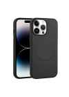 Apple iPhone 14 Pro Kılıf PU Deri M-safe Wireless Şarj Özellikli Zore Derix Kapak
