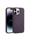 Apple iPhone 14 Pro Kılıf PU Deri M-safe Wireless Şarj Özellikli Zore Derix Kapak