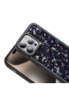 Apple iPhone 14 Pro Kılıf Taşlı ve Simli Tasarım Zore Azra Kapak