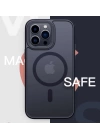 Apple iPhone 14 Pro Kılıf Wireless Şarj Özellikli Zore Hibrit M-safe Kapak