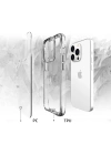 Apple iPhone 14 Pro Kılıf Zore Şeffaf Ultra İnce Airbag Tasarımlı Okka Kapak