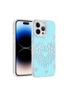 Apple iPhone 14 Pro Max Kılıf Damla Taşlı Zore Rivas Sert PC Kapak