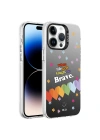 Apple iPhone 14 Pro Max Kılıf Desenli Zore Silver Sert Kapak