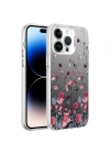 Apple iPhone 14 Pro Max Kılıf Desenli Zore Silver Sert Kapak