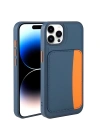 Apple iPhone 14 Pro Max Kılıf Kartlıklı Zore X-Kart Silikon Kapak