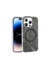 Apple iPhone 14 Pro Max Kılıf M-safe Şarj Özellikli Fırça Boya Desenli Zore Palet Kapak