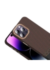 Apple iPhone 14 Pro Max Kılıf M-safe Şarj Özellikli Karbon Fiber Görünümlü Zore Gros Kapak