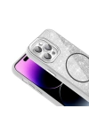 Apple iPhone 14 Pro Max Kılıf M-safe Şarj Özellikli Parlayan Simli Zore Okso Kapak