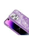 Apple iPhone 14 Pro Max Kılıf M-safe Şarj Özellikli Parlayan Simli Zore Okso Kapak