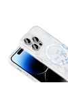 Apple iPhone 14 Pro Max Kılıf M-Safe Şarj Özellikli Şeffaf Zore Folk Sert Kapak