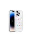 Apple iPhone 14 Pro Max Kılıf M-Safe Şarj Özellikli Şeffaf Zore Folk Sert Kapak