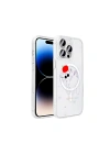 Apple iPhone 14 Pro Max Kılıf M-Safe Şarj Özellikli Şeffaf Zore Folk Sert Kapak