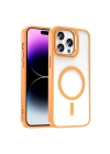Apple iPhone 14 Pro Max Kılıf M-safe Şarj Özellikli Standlı Zore M-safe Klon Lensli Kapak