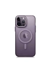 Apple iPhone 14 Pro Max Kılıf M-safe Şarj Özellikli Buzlu Sert PC Zore Tuval Kapak